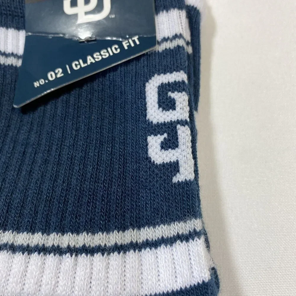 San Diego Padres PWKY Athletic Fit Socks‎ Boy's Size M Navy Blue Tatis Machado
